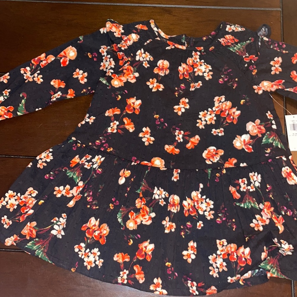 Old Navy black floral dress - NWT